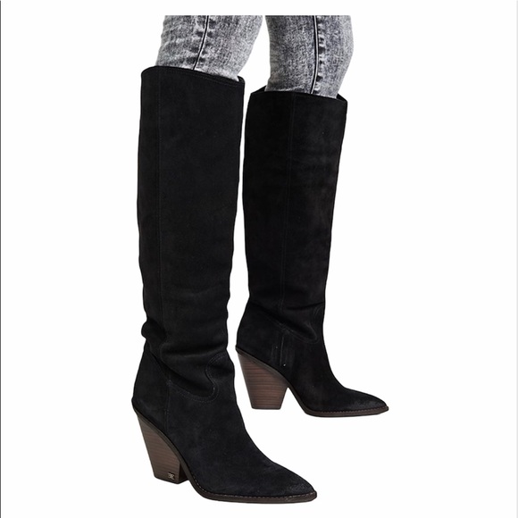 sam edelman indigo pointed toe knee high boot
